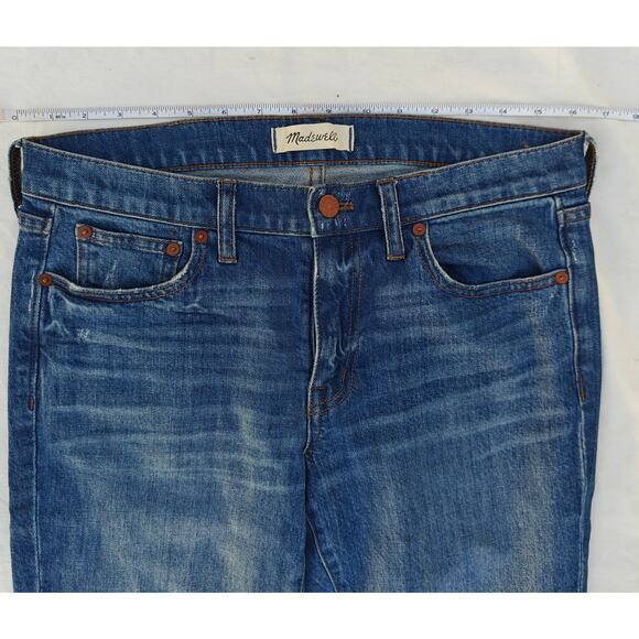 Madewell The Slim Boyjean Jeans Size 27 Medium Wash Straight Leg Denim - Picture 3 of 6